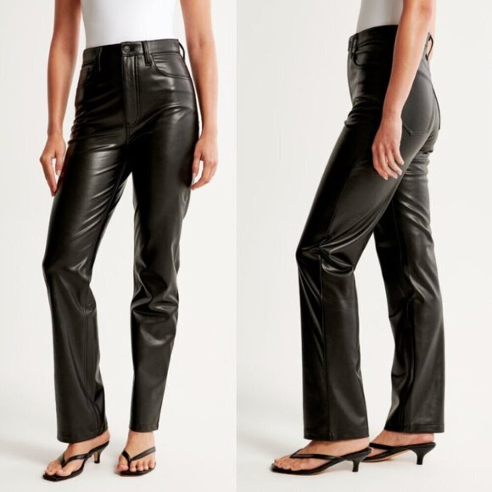 Abercrombie & Fitch Vegan Leather Pants - Picture 2 of 11